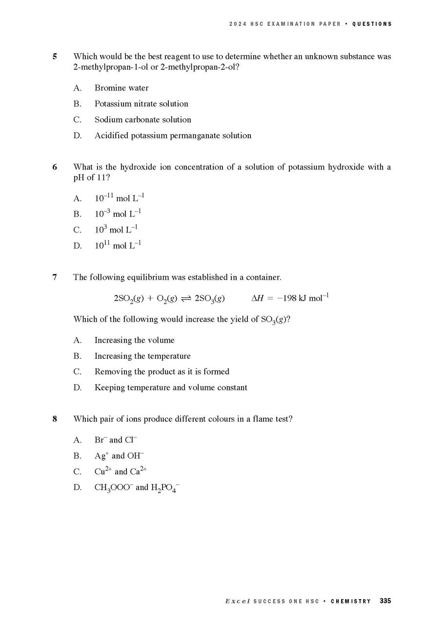 Excel Success One HSC Year 12 Chemistry (2025 Edition)