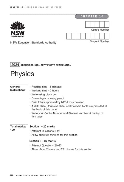 Excel Success One HSC Year 12 Physics (2025 Edition)