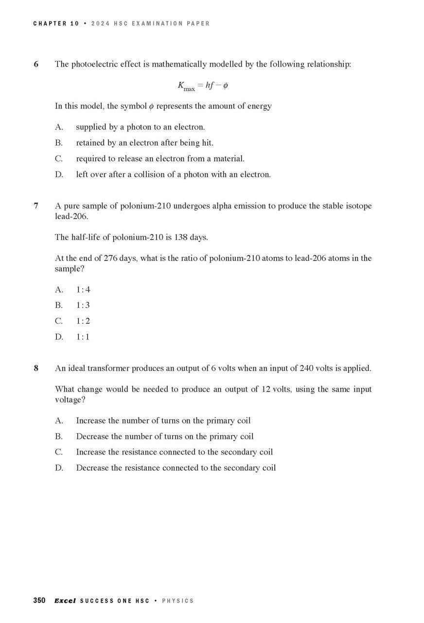 Excel Success One HSC Year 12 Physics (2025 Edition)