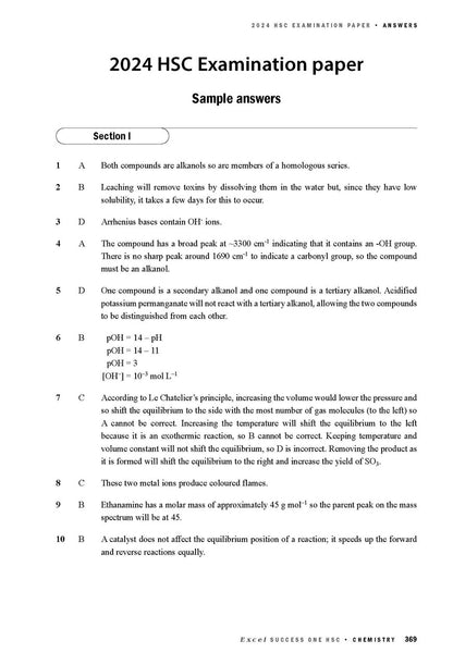 Excel Success One HSC Year 12 Chemistry (2025 Edition)