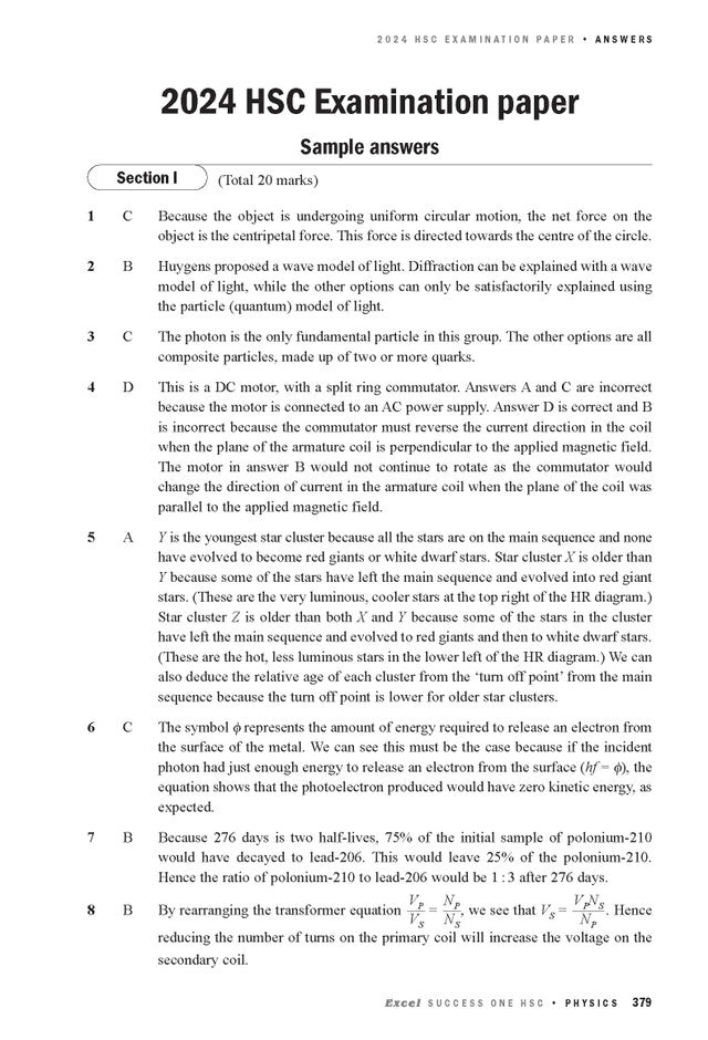 Excel Success One HSC Year 12 Physics (2025 Edition)