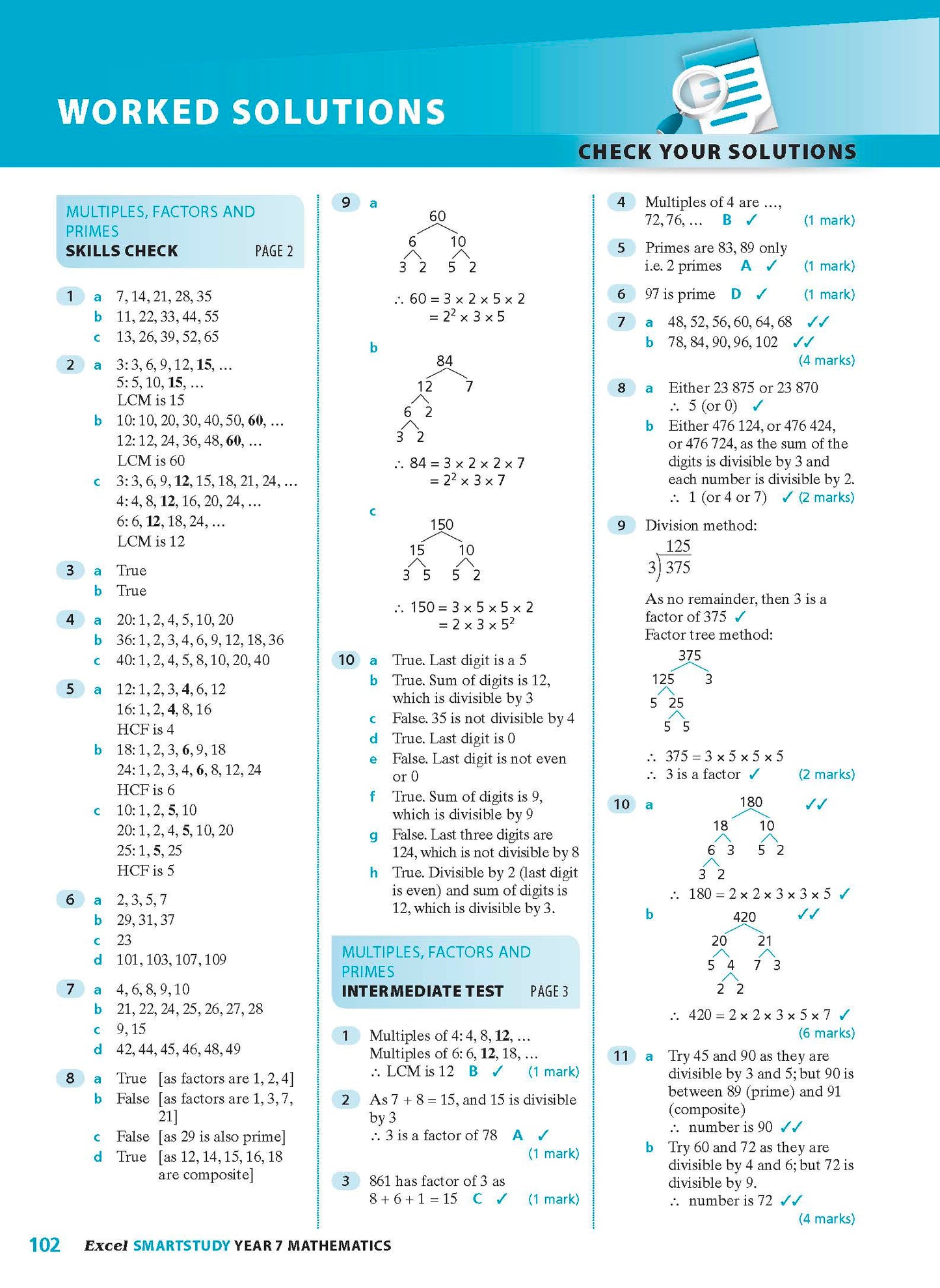 Excel SmartStudy - Mathematics Year 7