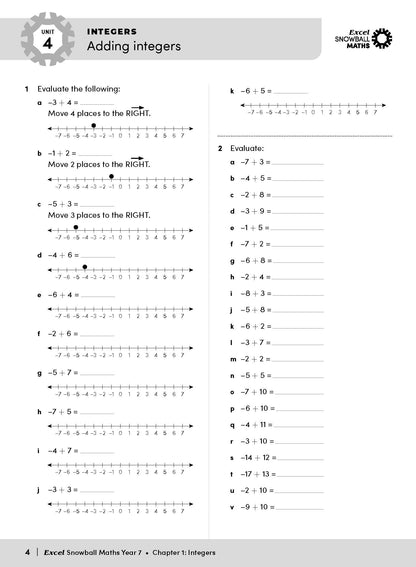 Excel Snowball - Maths Year 7
