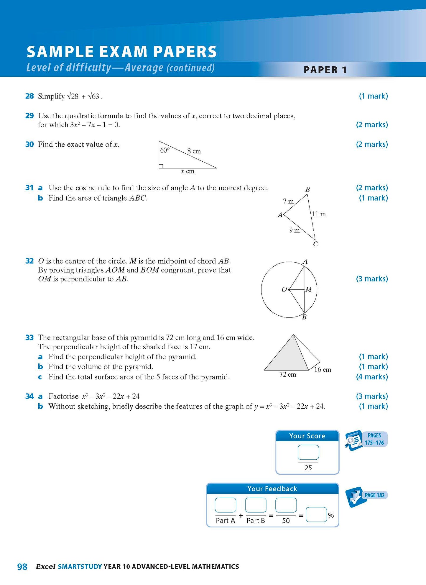 Excel SmartStudy - Advanced Mathematics Year 10