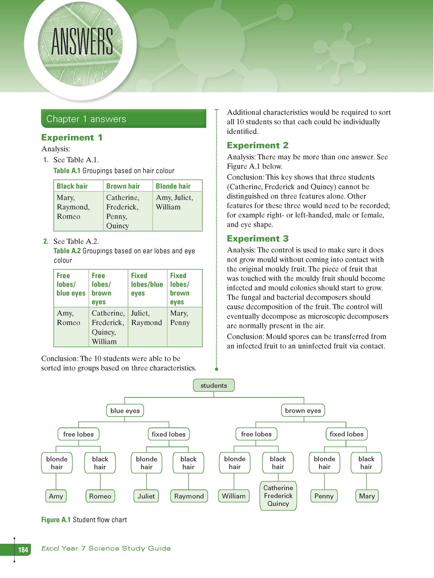 Excel Study Guide - Science Year 7