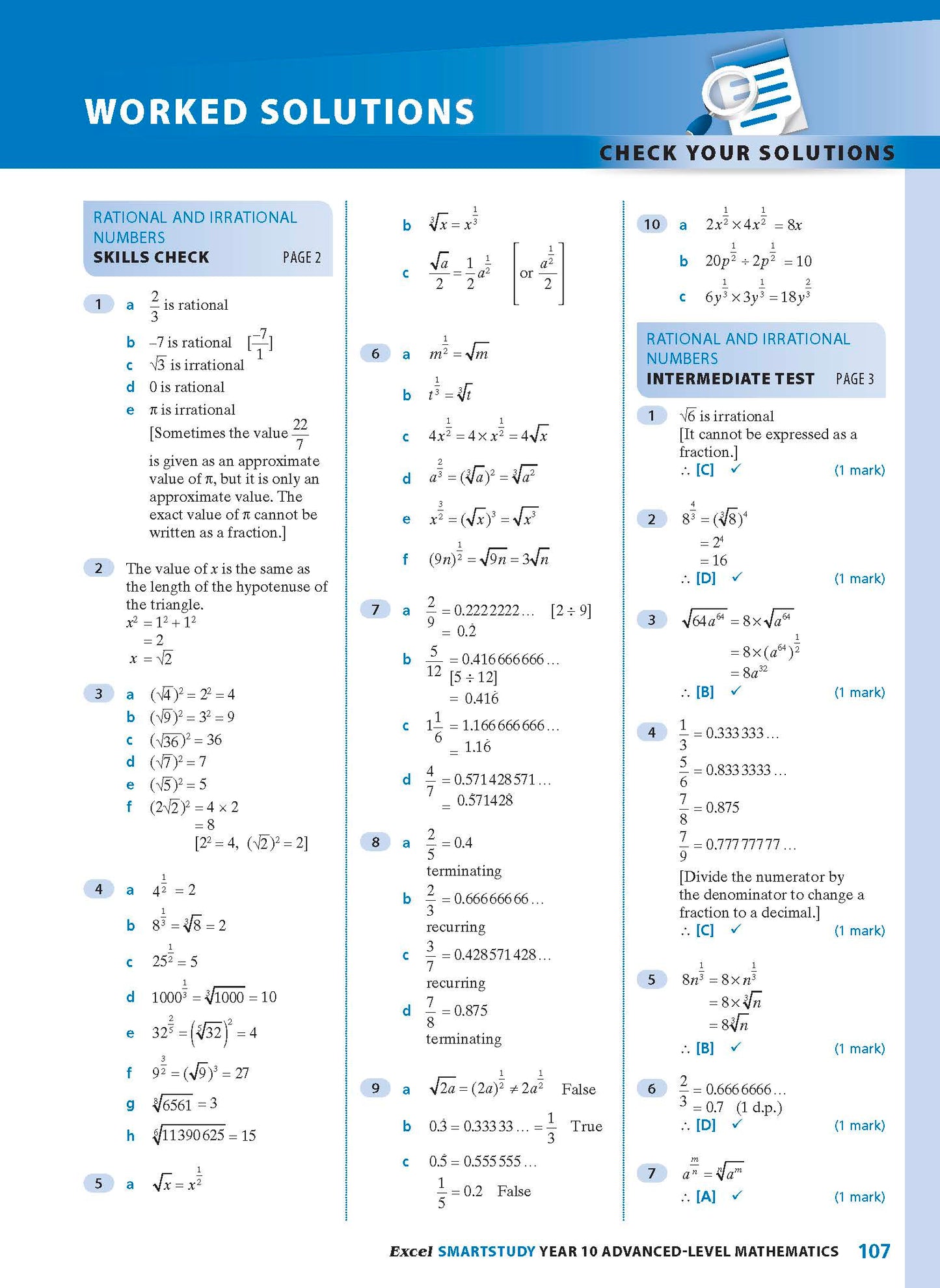 Excel SmartStudy - Advanced Mathematics Year 10
