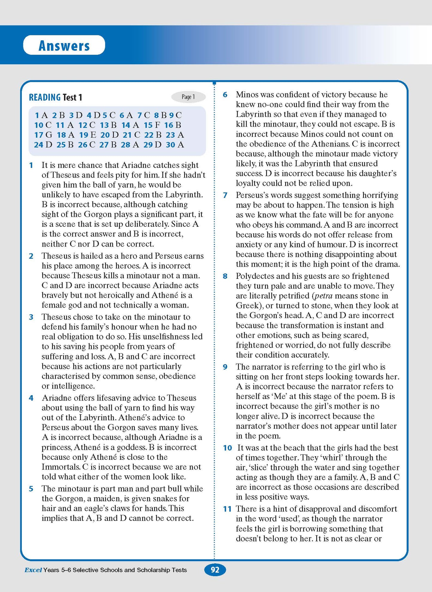 Excel Selective Schools and Scholarship Tests Years 5-6
