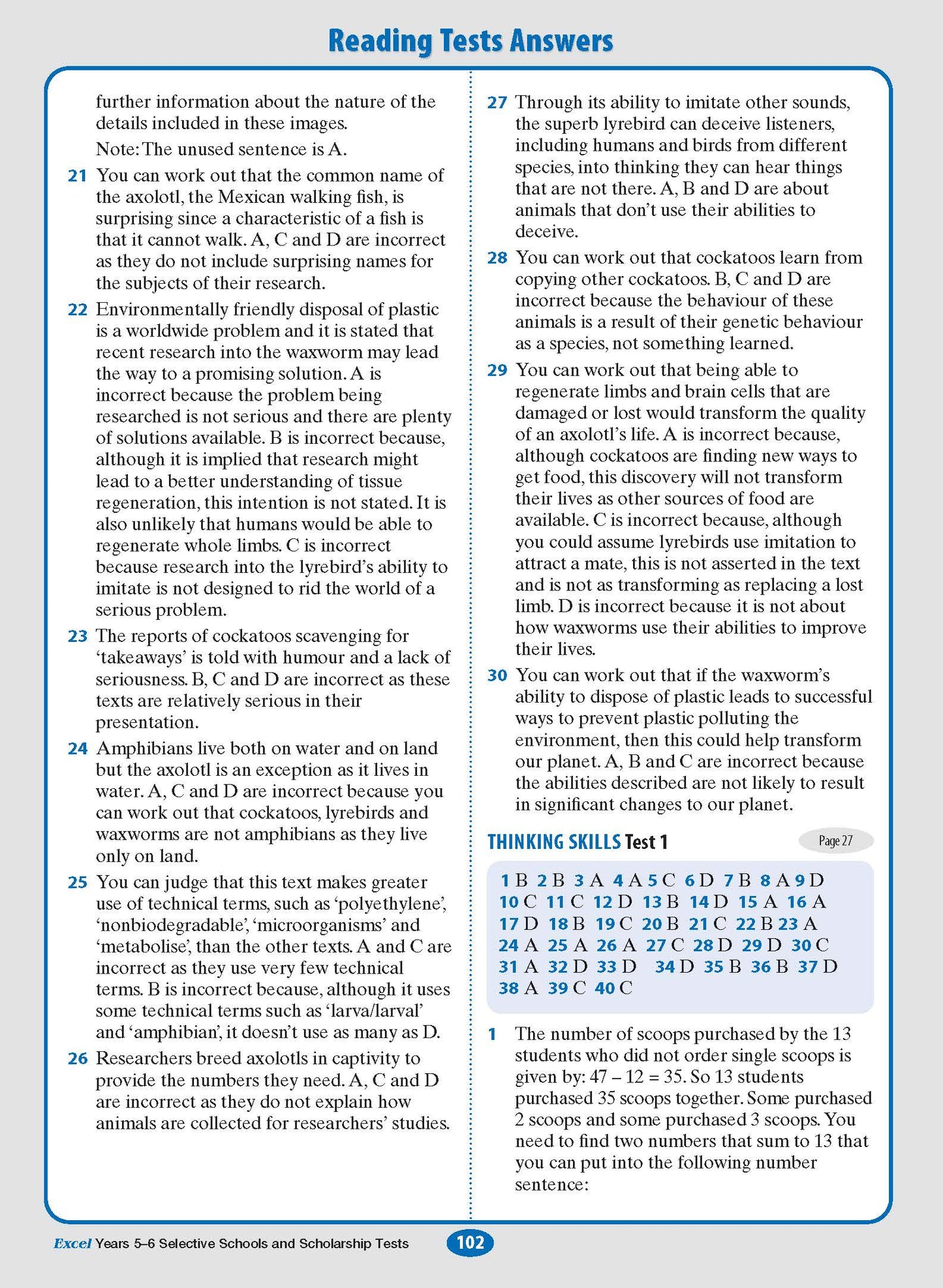Excel Selective Schools and Scholarship Tests Years 5-6