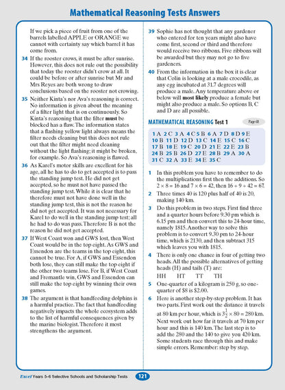 Excel Selective Schools and Scholarship Tests Years 5-6