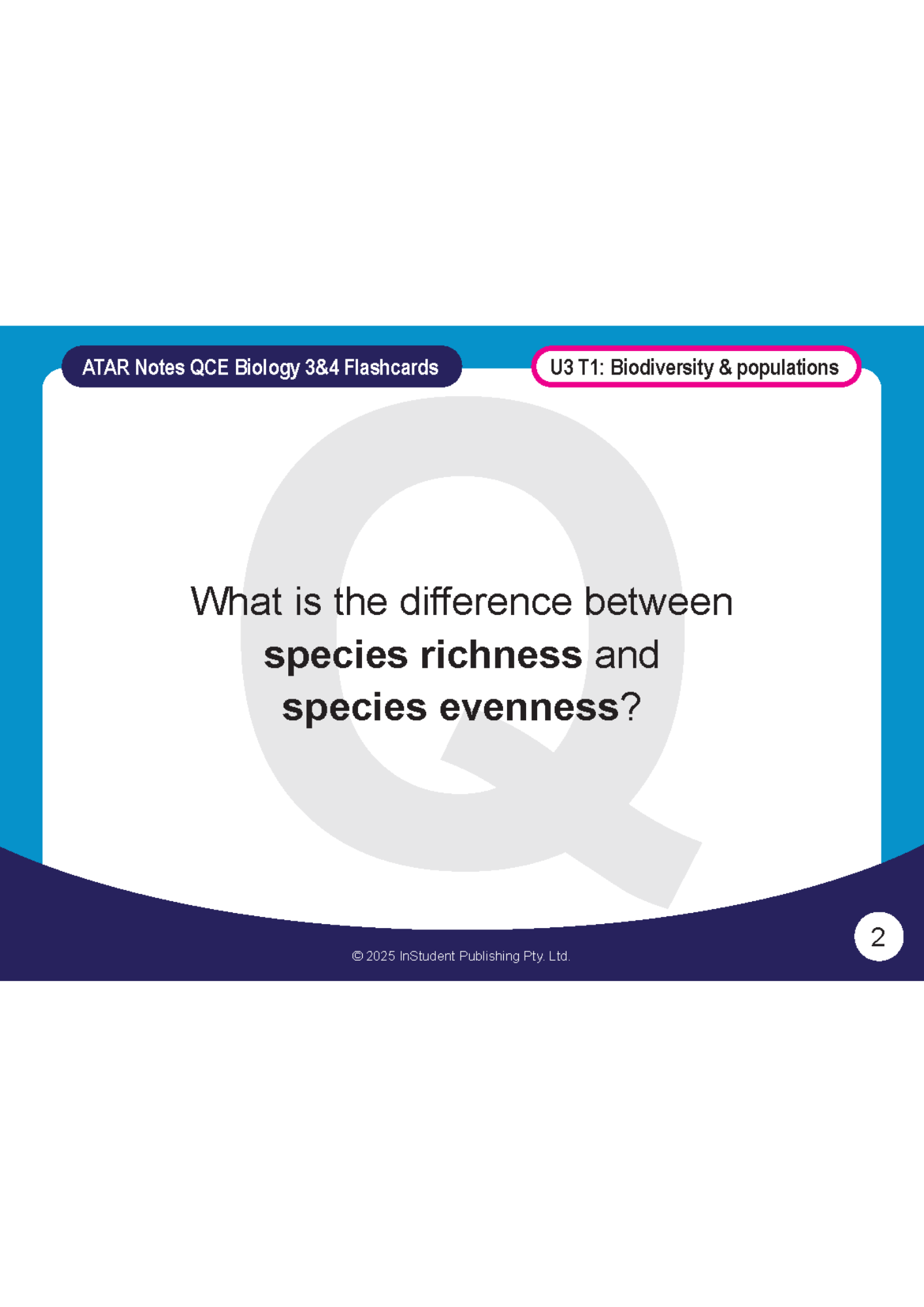 ATAR Notes Flashcards: QCE Biology 3&4 (2026-2028)