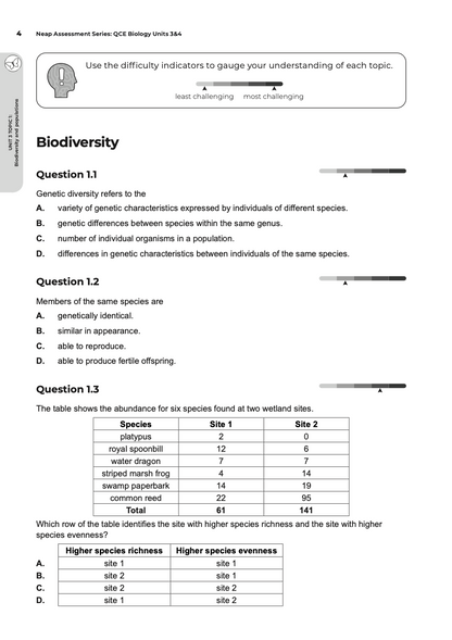 Neap Assessment Series: QCE Biology Units 3&4