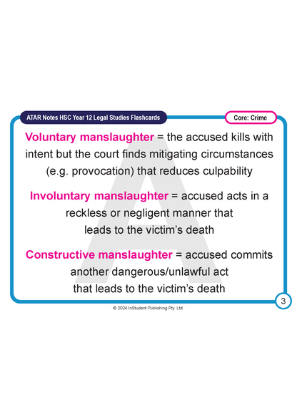 ATAR Notes Flashcards: HSC Year 12 Legal Studies