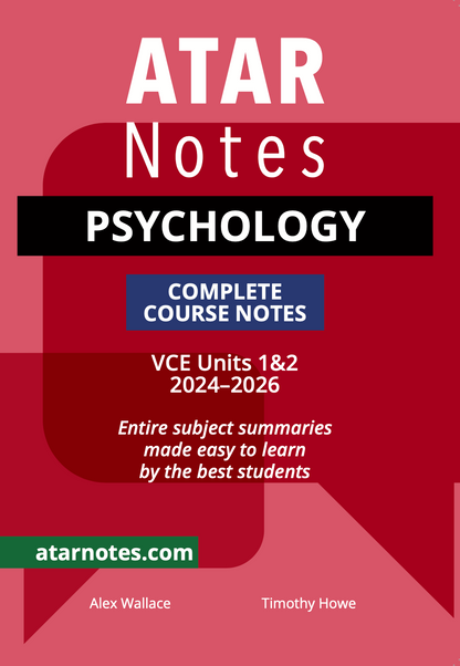 ATAR Notes VCE Psychology 1&2 Notes (2024-2026)