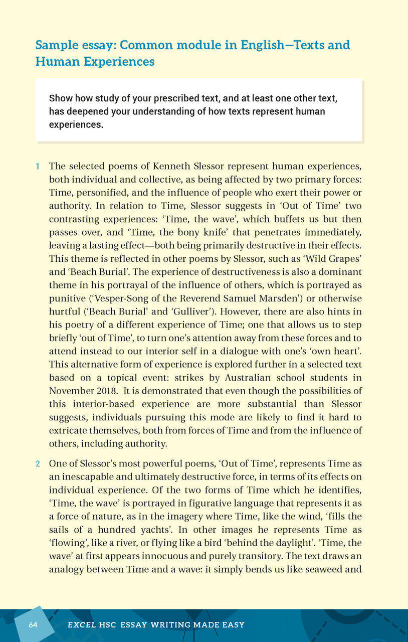 Excel HSC Year 12 Essay Writing Made Easy