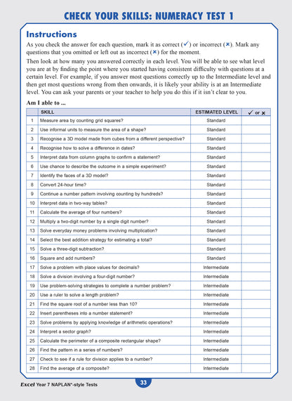 Excel Year 7 NAPLAN*-style Tests