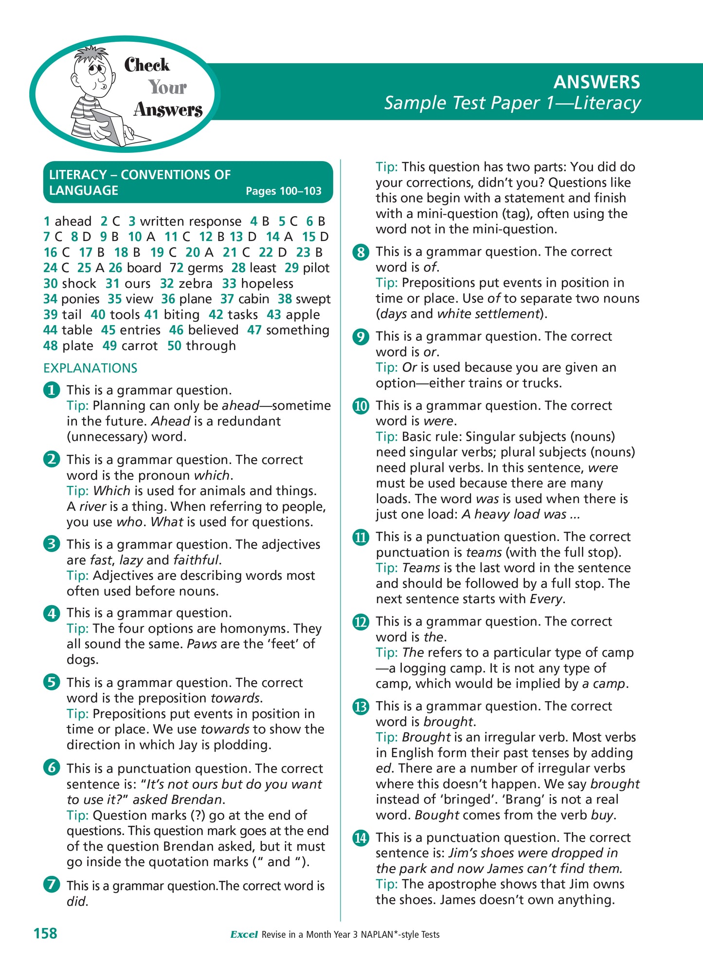 Excel Revise in a Month Year 3 NAPLAN*-style Tests