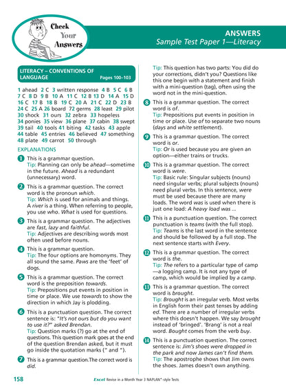Excel Revise in a Month Year 3 NAPLAN*-style Tests