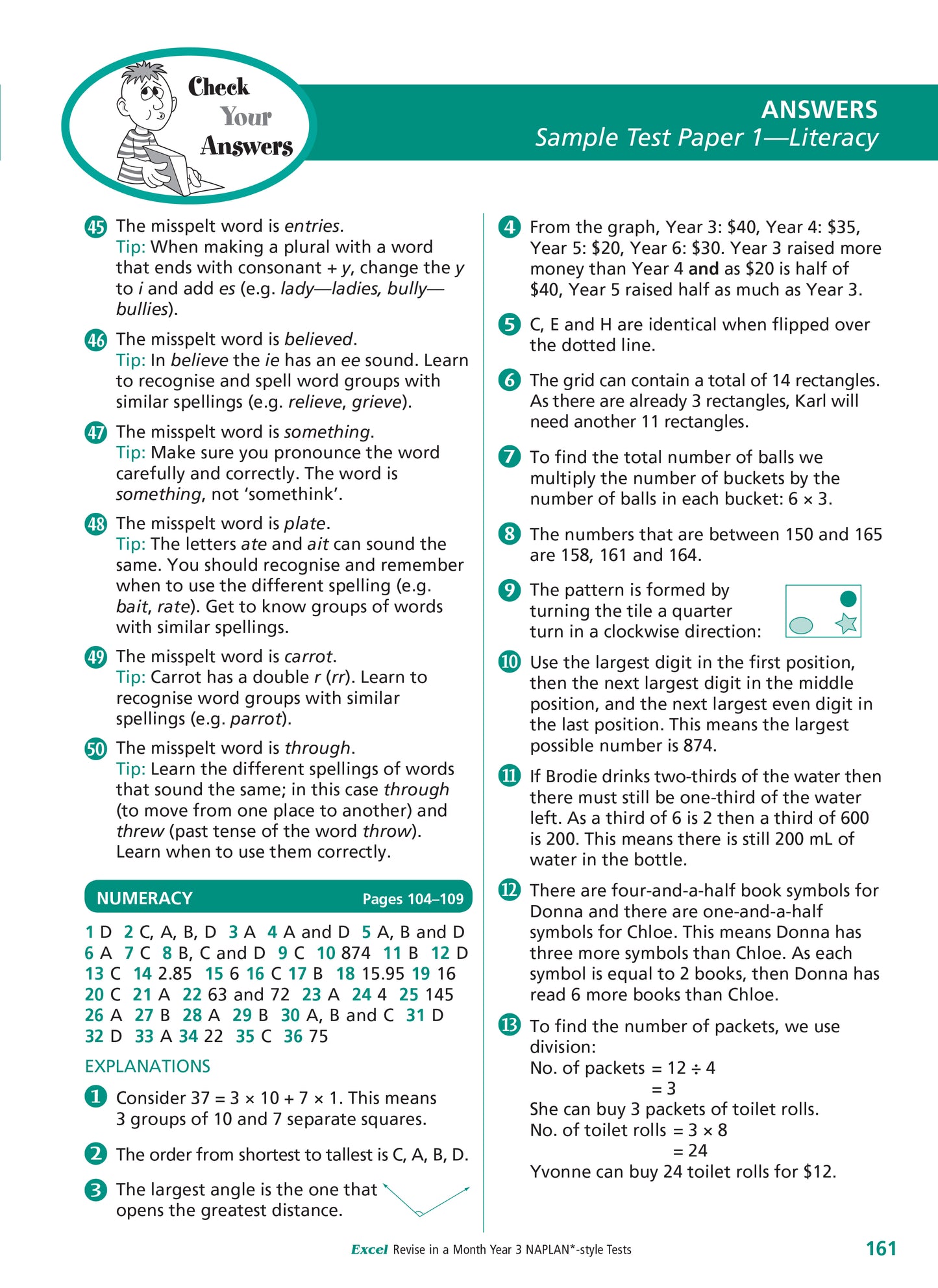 Excel Revise in a Month Year 3 NAPLAN*-style Tests