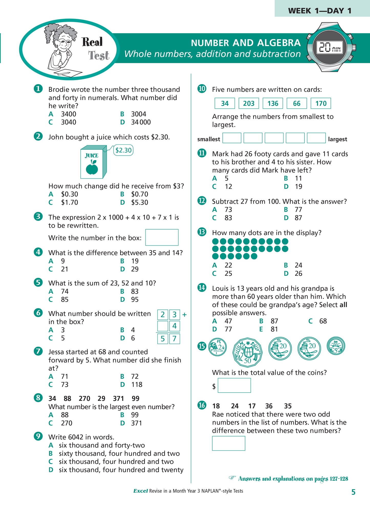 Excel Revise in a Month Year 3 NAPLAN*-style Tests