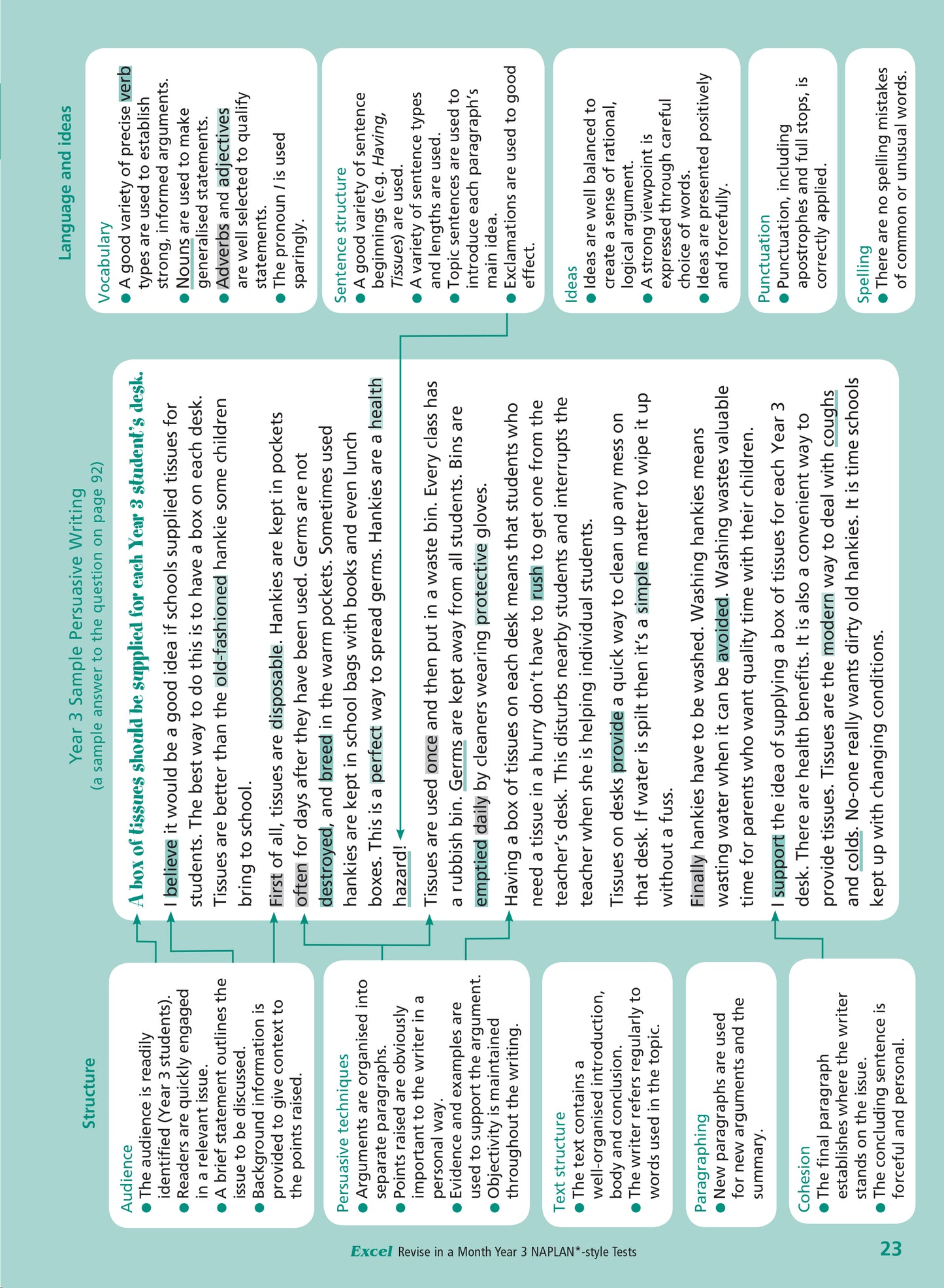 Excel Revise in a Month Year 3 NAPLAN*-style Tests
