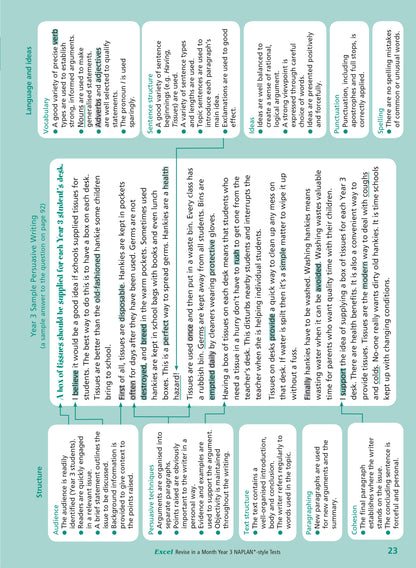 Excel Revise in a Month Year 3 NAPLAN*-style Tests