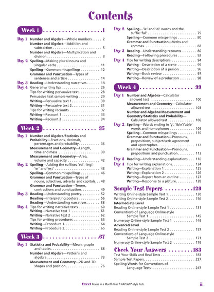 Excel Revise in a Month Year 7 NAPLAN*-style Tests