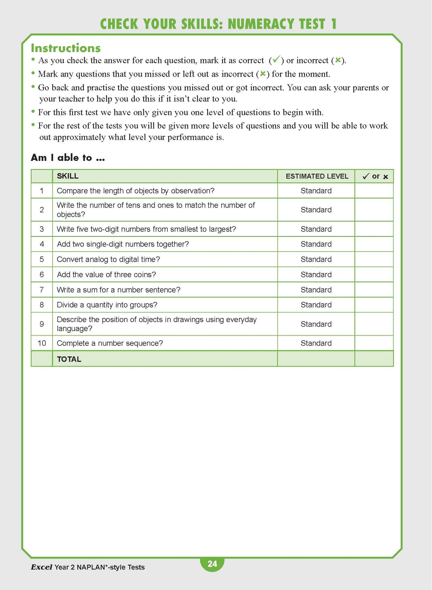 Excel Year 2 NAPLAN*-style Tests