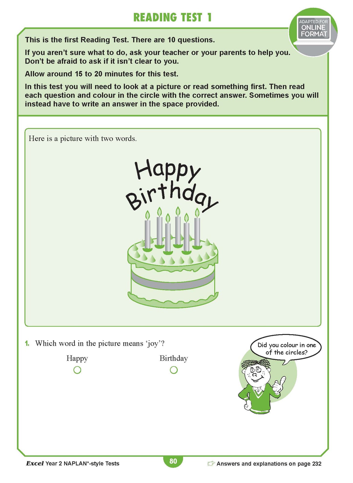 Excel Year 2 NAPLAN*-style Tests