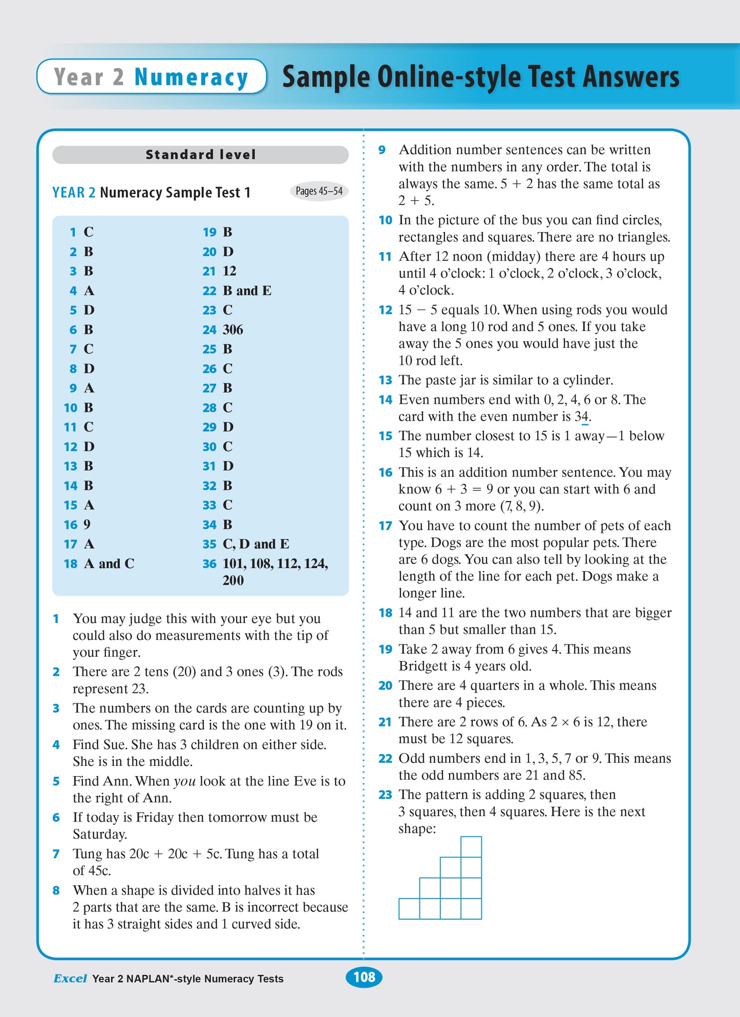 Excel Year 2 NAPLAN*-style Numeracy Tests