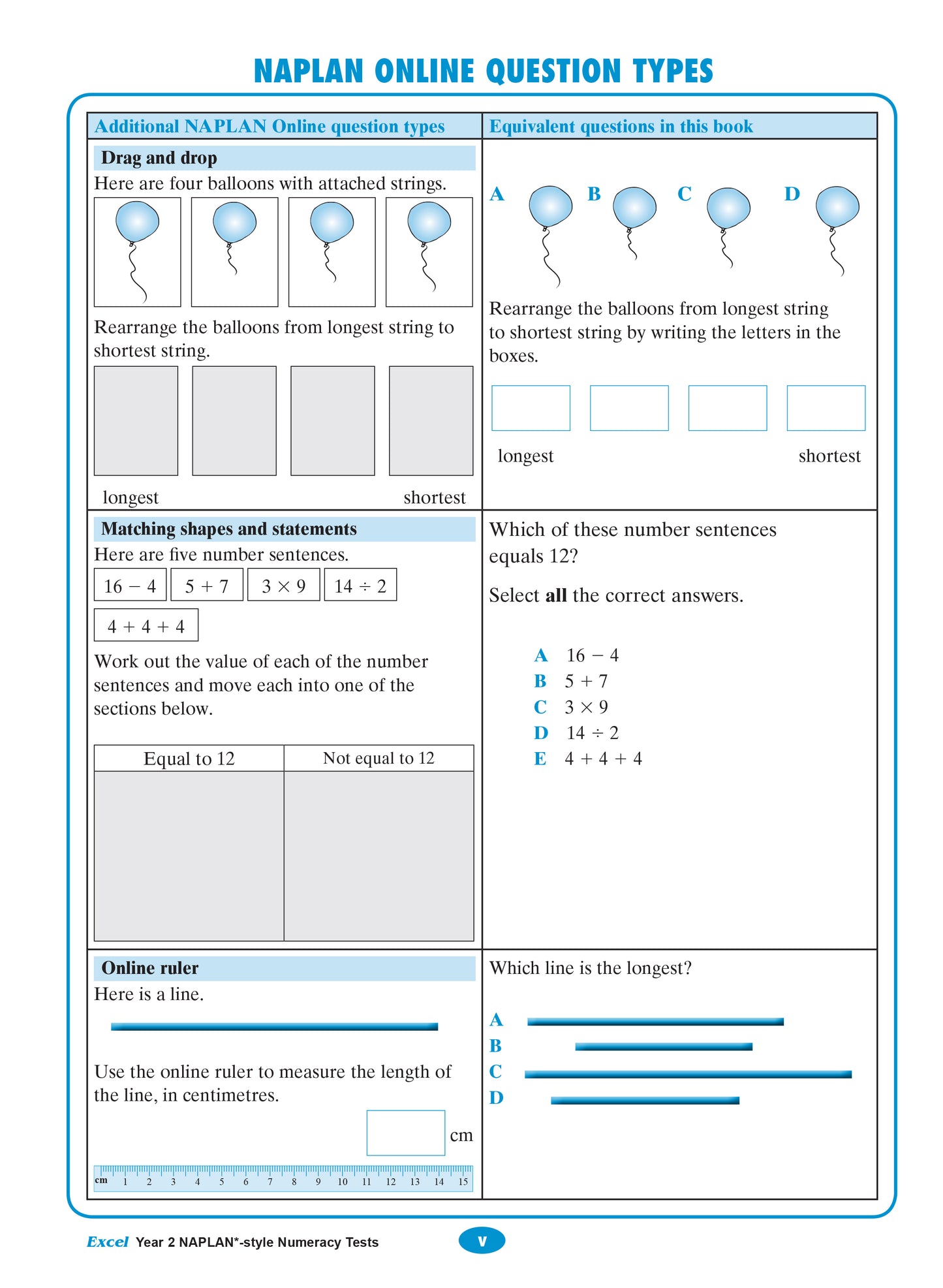 Excel Year 2 NAPLAN*-style Numeracy Tests