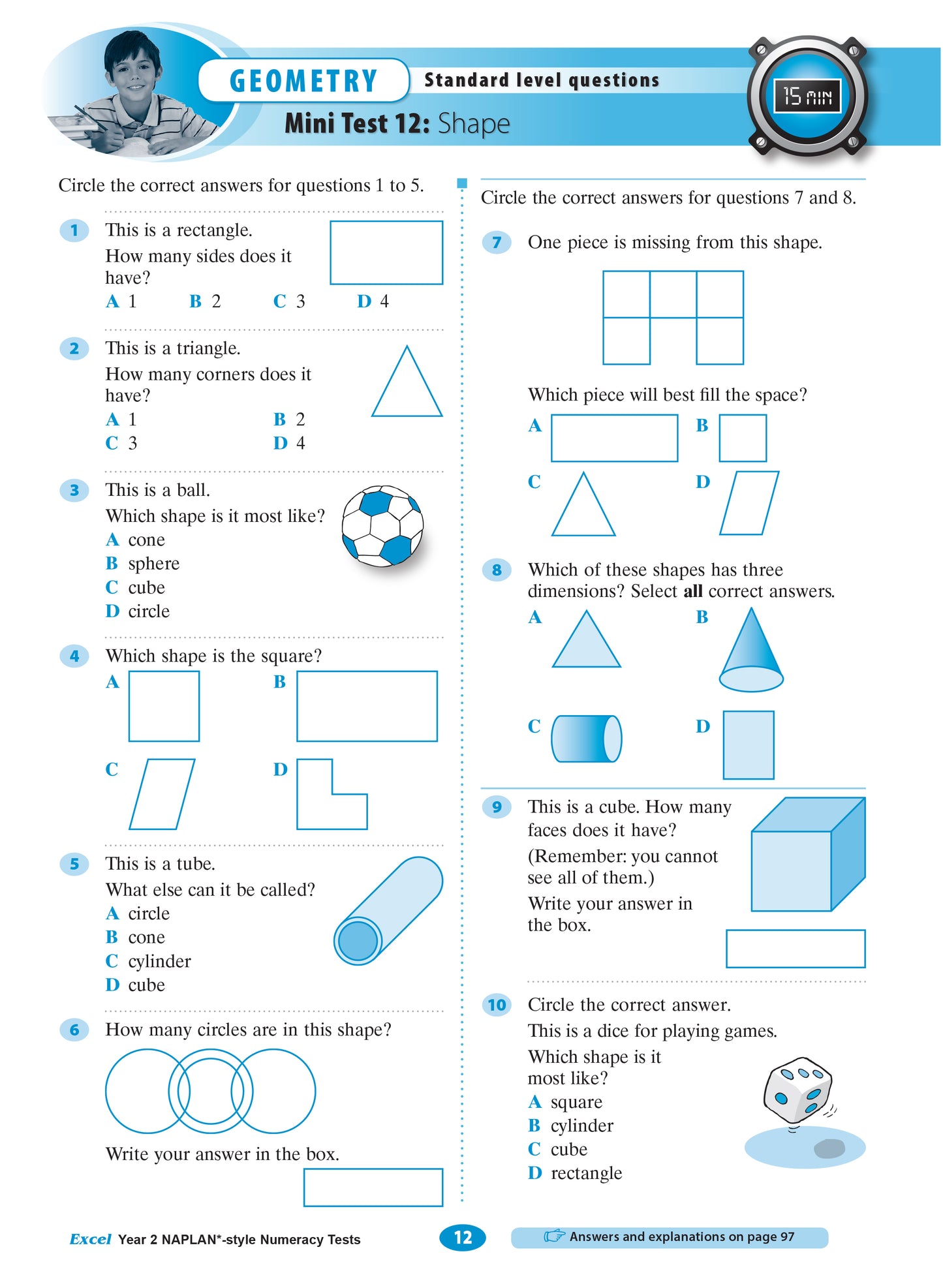 Excel Year 2 NAPLAN*-style Numeracy Tests
