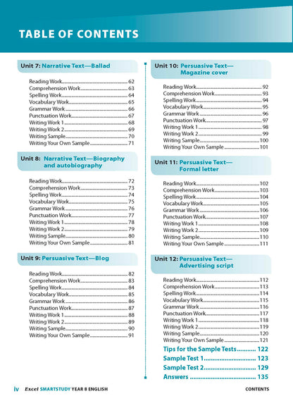 Excel SmartStudy - English Year 8