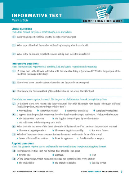 Excel SmartStudy - English Year 8