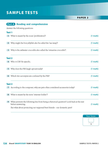 Excel SmartStudy - English Year 10
