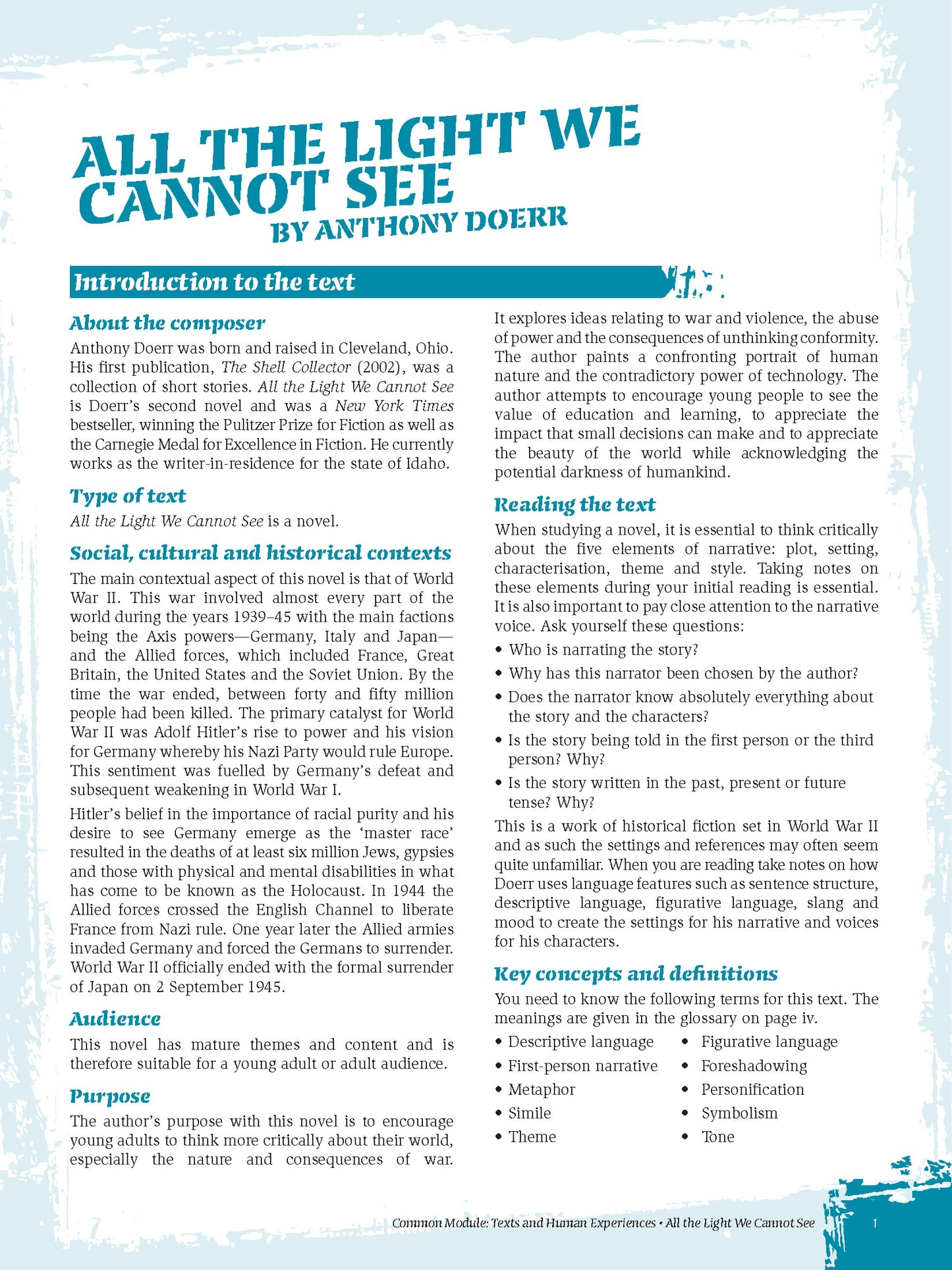 Excel HSC Year 12 Advanced English Study Guide