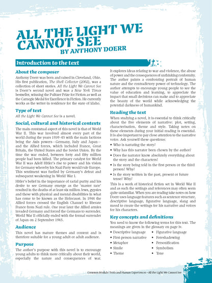 Excel HSC Year 12 Advanced English Study Guide