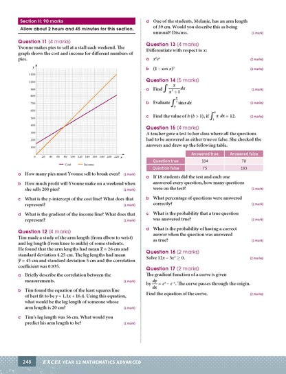 Excel HSC Year 12 Mathematics Advanced