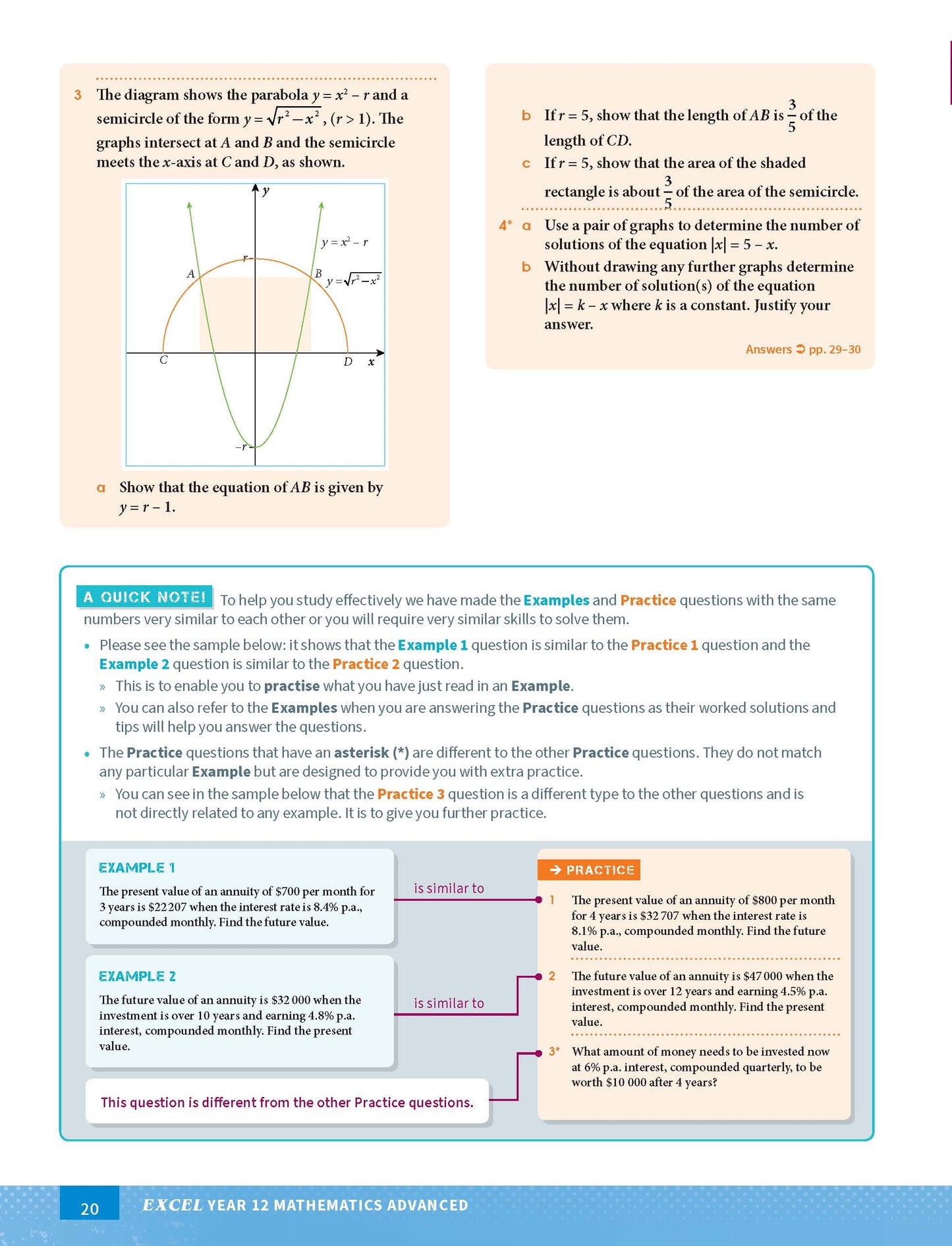 Excel HSC Year 12 Mathematics Advanced