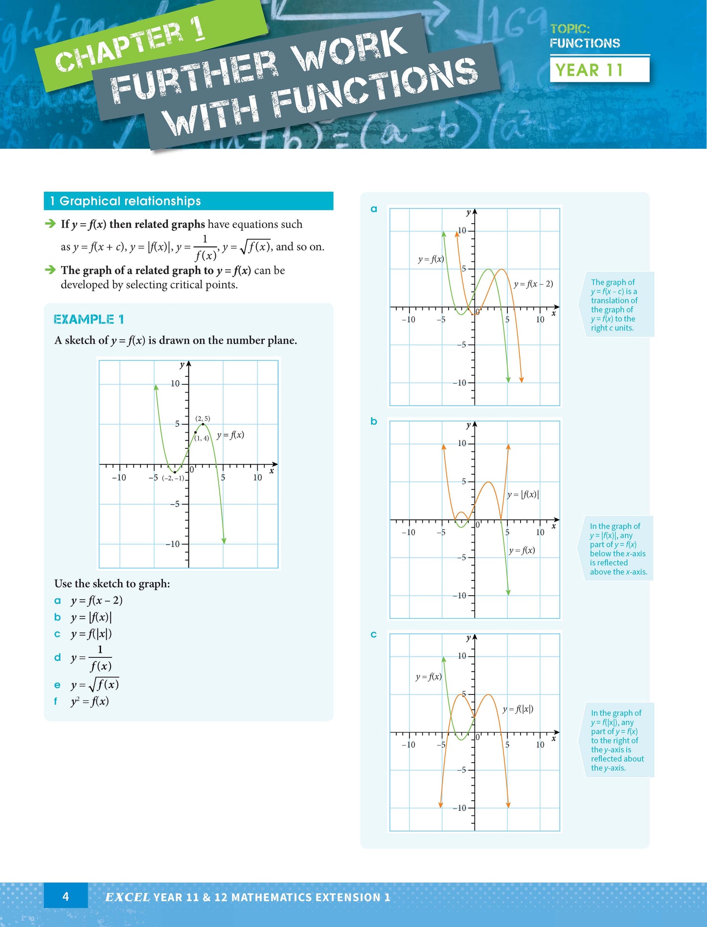 Excel HSC Year 11 and 12 Mathematics Extension 1 Study Guide