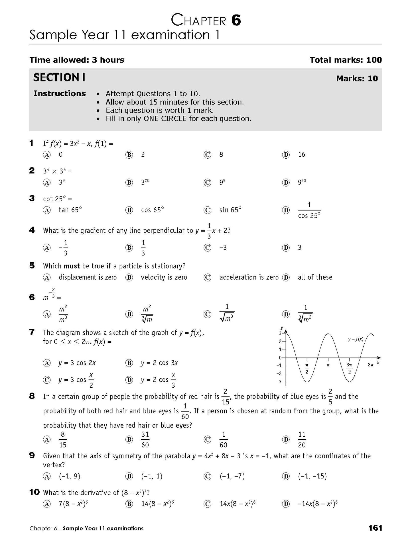 Excel Essential Skills HSC Year 11 Mathematics Advanced Revision & Exam Workbook