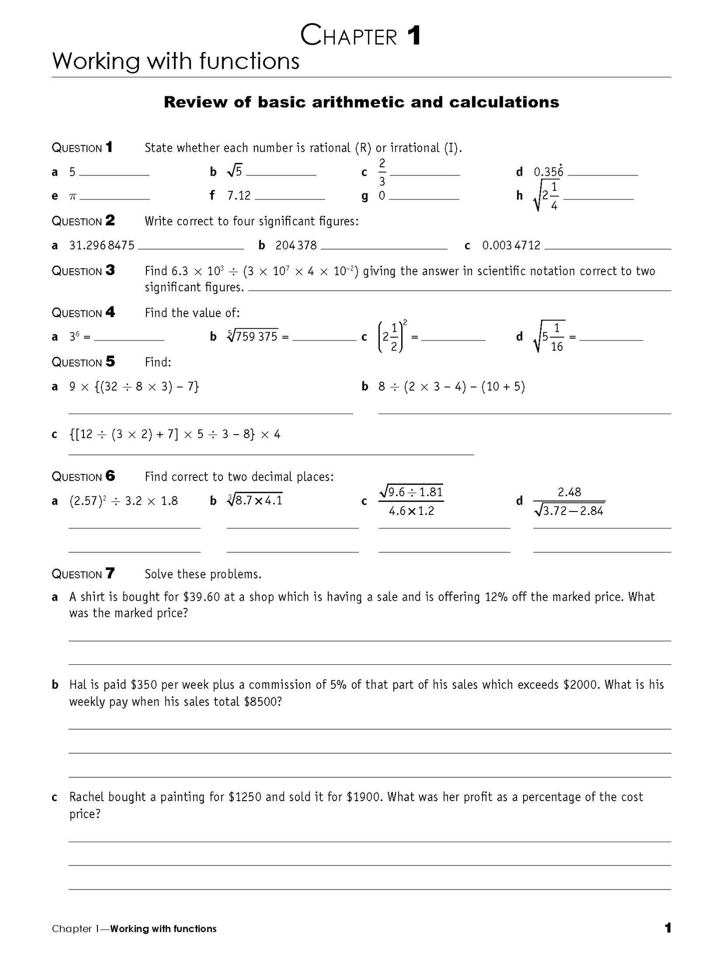 Excel Essential Skills HSC Year 11 Mathematics Advanced Revision & Exam Workbook
