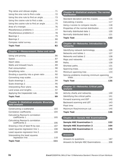 Excel Essential Skills HSC Year 12 Mathematics Standard 2 Revision & Exam Workbook