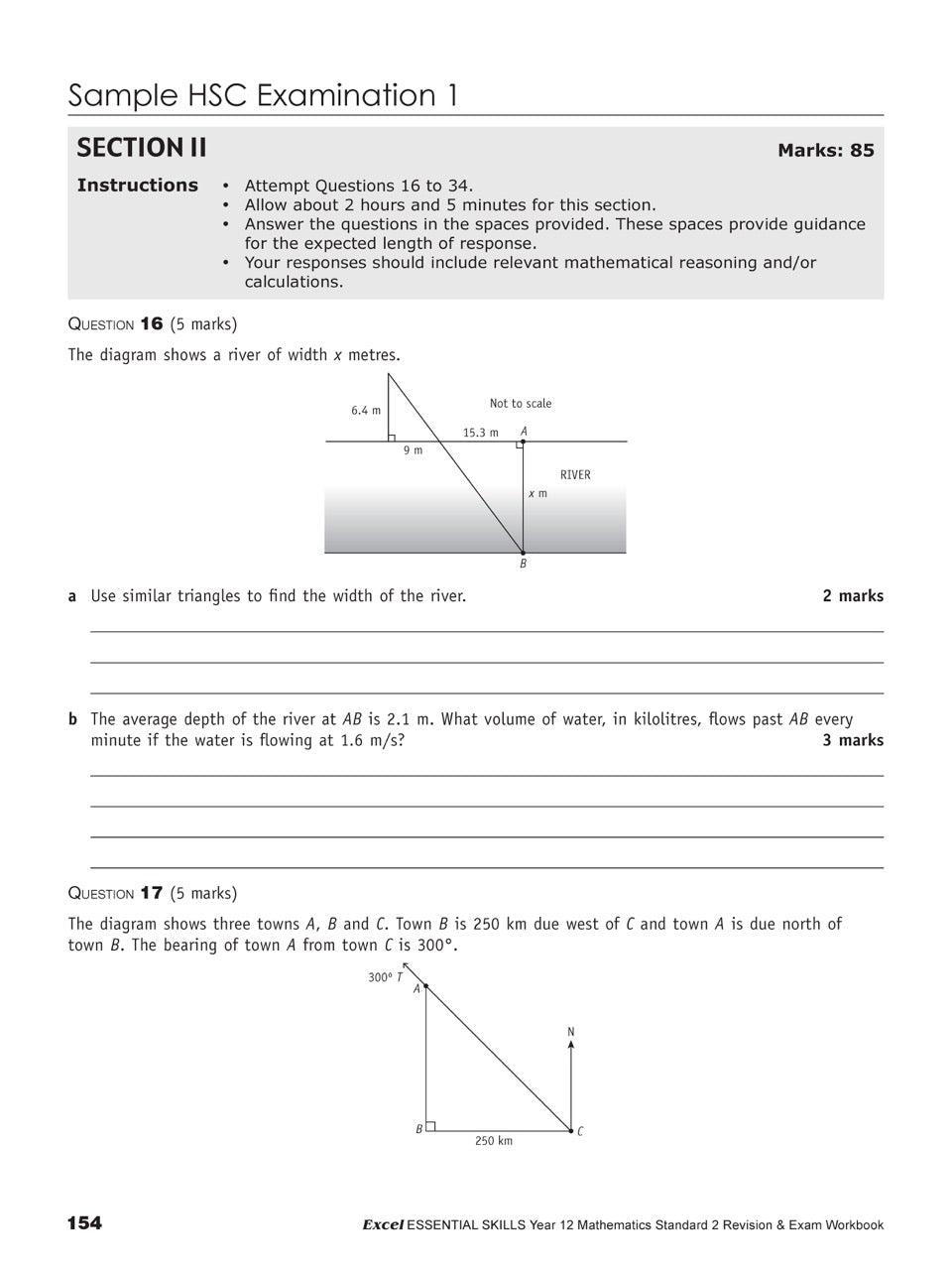 Excel Essential Skills HSC Year 12 Mathematics Standard 2 Revision & Exam Workbook