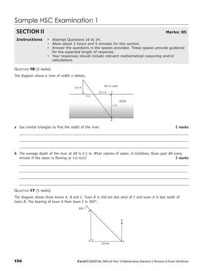 Excel Essential Skills HSC Year 12 Mathematics Standard 2 Revision & Exam Workbook
