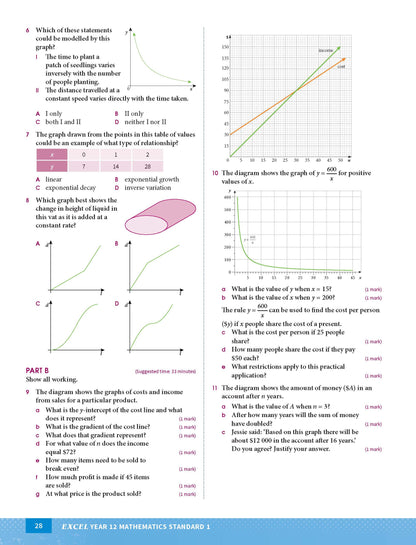 Excel HSC Year 12 Mathematics Standard 1 Study Guide
