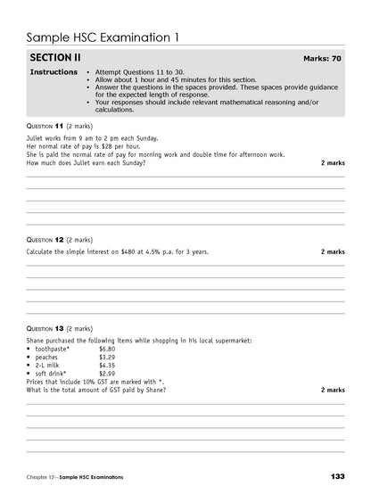 Excel Essential Skills HSC Year 12 Mathematics Standard 1 Revision & Exam Workbook