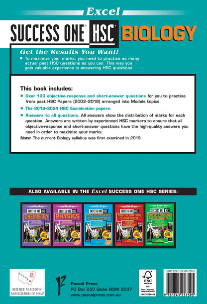 Excel Success One HSC Year 12 Biology (2025 Edition)