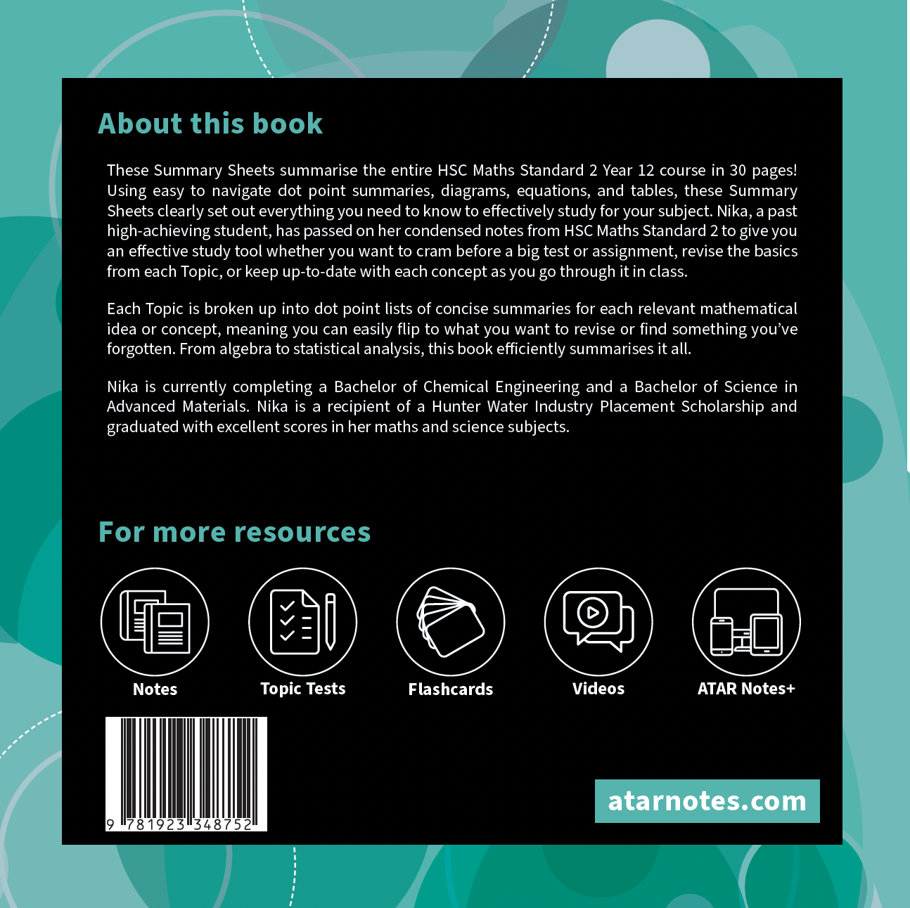 ATAR Notes HSC Year 12 Mathematics Standard 2 Summary Sheets (2025-2026)