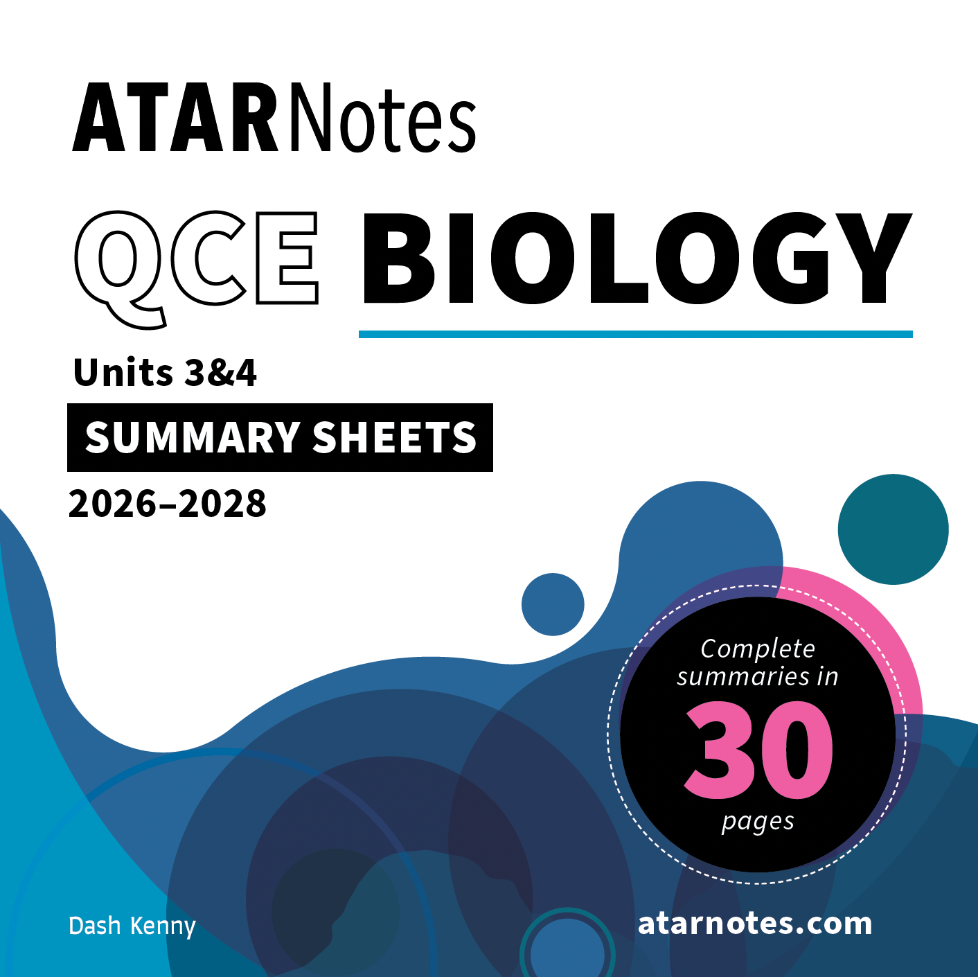 ATAR Notes QCE Biology 3&4 Summary Sheets (2026-2028)