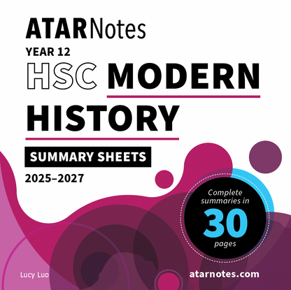 ATAR Notes HSC Year 12 Modern History Summary Sheets (2025-2027)